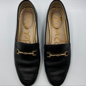 Sam Edelman Loraine Leather Loafer Gold Buckle 6.5